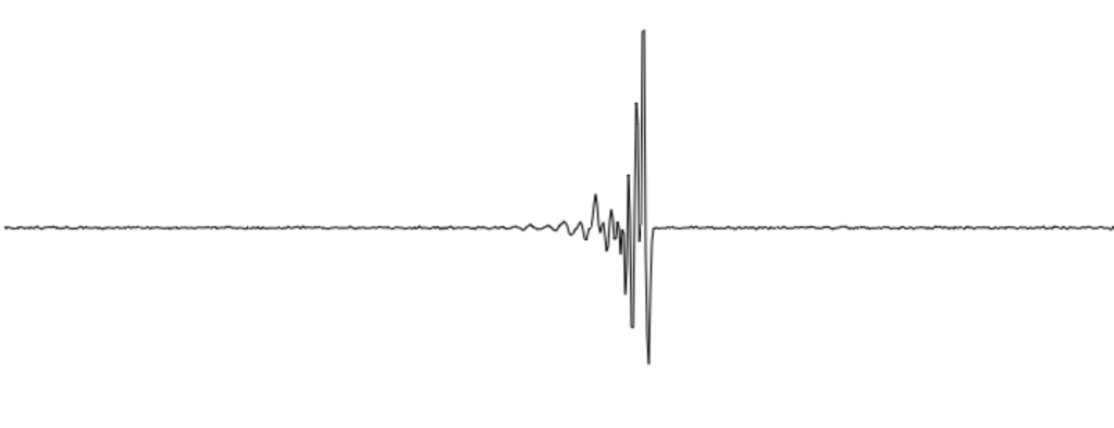 The Nectar Ultra's seismometer reading after dropping the ball from 12 inches.