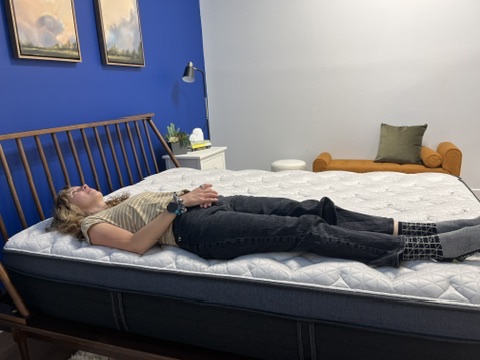 Helix Midnight Luxe back sleeping