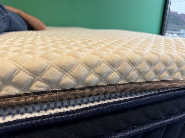 Side view of the Nolah Mattress Topper