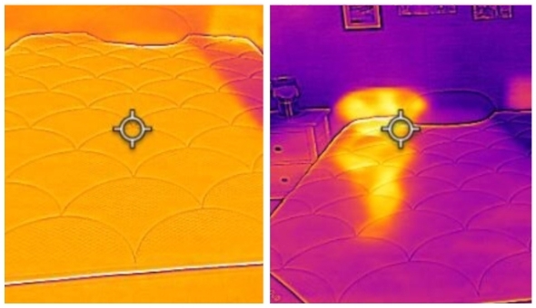 Thermal readings from the DreamCloud mattress