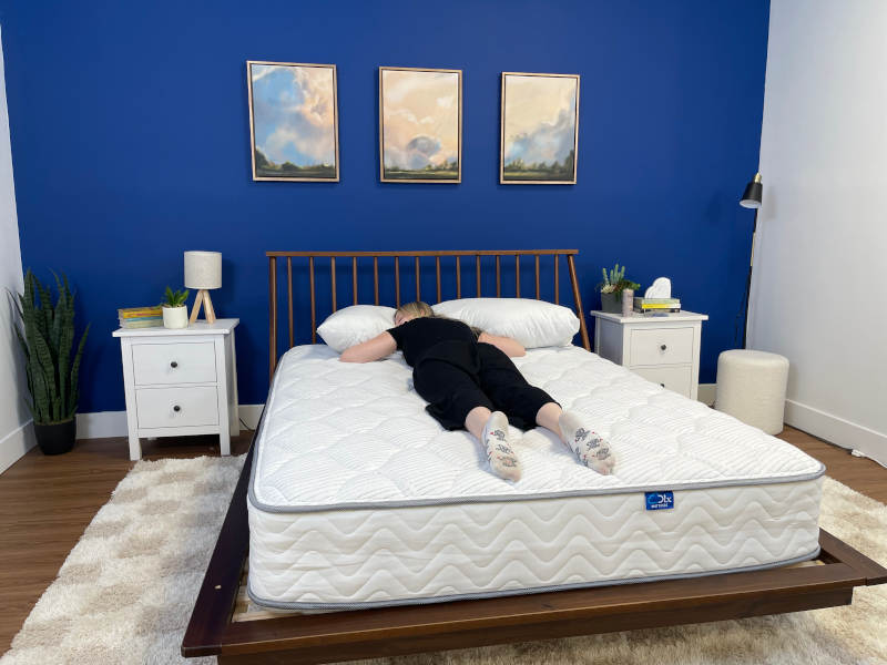 Tester stomach sleeping on DLX Classic
