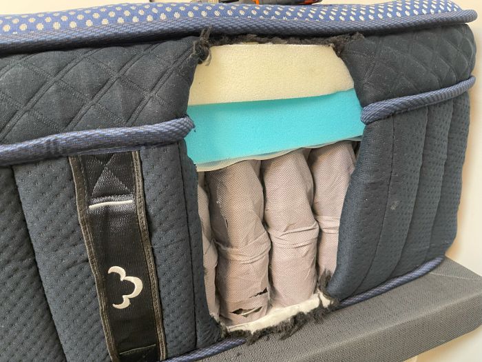 Inside layers of the Dreamcloud Luxe Hybrid