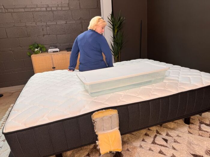 Motion isolation testing on the Titan Plus mattress
