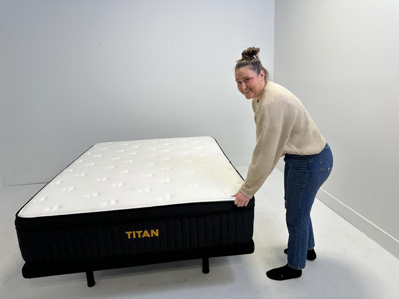 Our tester with a Titan Plus Luxe