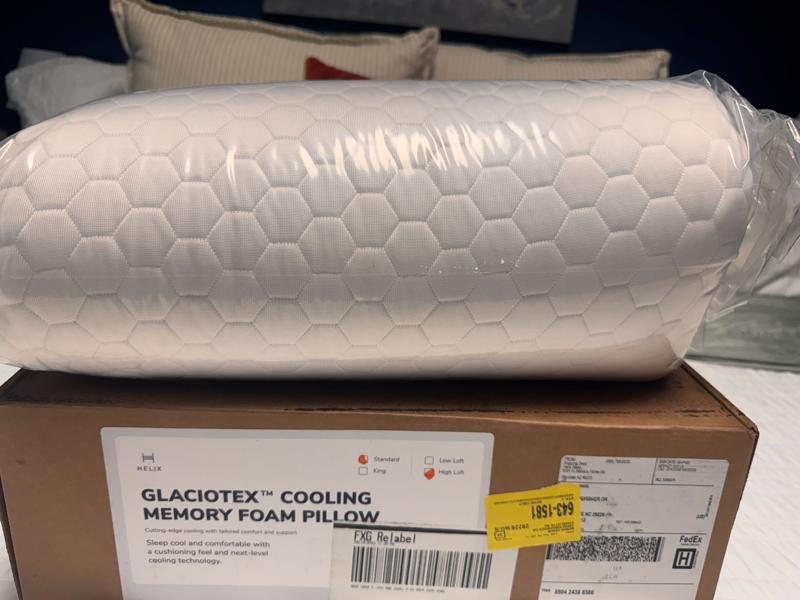 Unboxing a Helix GlacioTex Cooling Memory Foam Pillow
