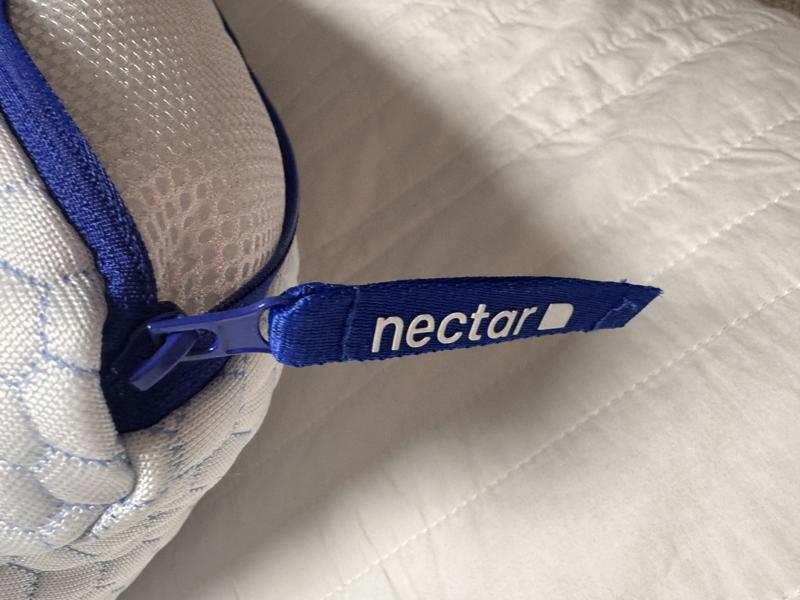 Zipper on the Nectar Tri-Comfort Cooling Pillow