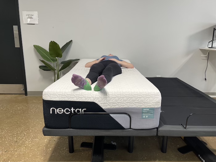 Nectar Premier back sleeping