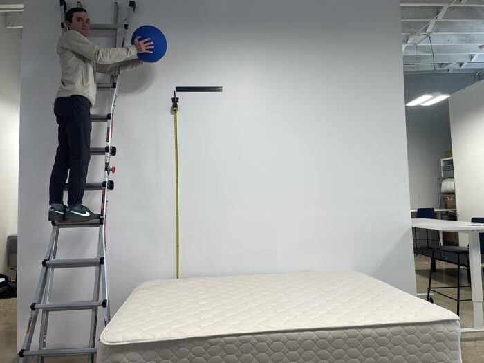 Bounce test on the WinkBed EcoCloud Hybrid Mattress