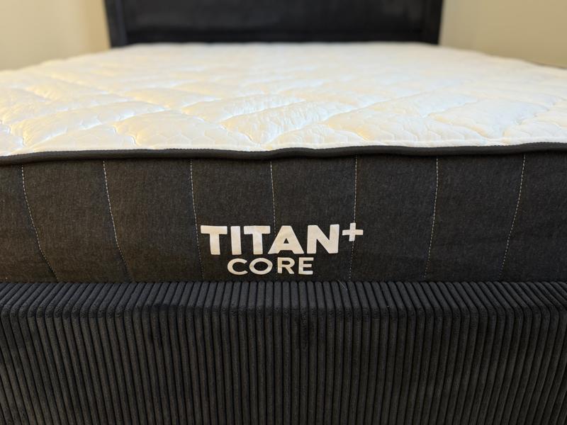 Logo on the Titan Plus Core Mattress